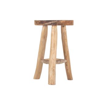 Kruk hout naturel - 30 x 45 cm - teakhout - bruin